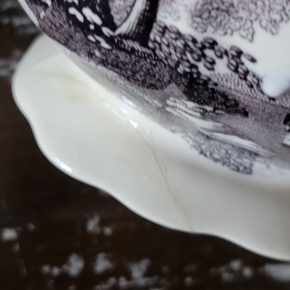 Vintage Palissy Ware Dutch Windmill Jug / Creamer, French Ceramic *Repair - Picture 8 of 8